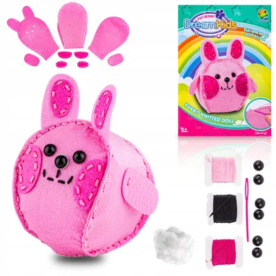 Produktbild von DK Plüschtier Nähset Hase DIY Bastelspielzeug für Kinder