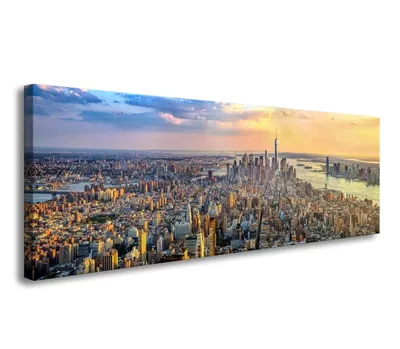 Obrázek produktu pro Obraz 120 x 40 cm na plátně New York shora 5735 - Obrazy/nástěnný obraz/umělecký tisk je připraven zarámovat