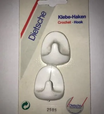 Productafbeelding van Universele handdoekhaken zelfklevend (setje van 2) wit