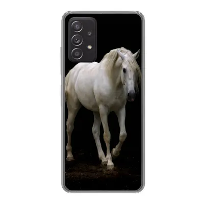Produktbild von MuchoWow® Handyhülle Schutzhülle Hülle für Samsung galaxy a73 Pferde - Nutztiere - Schwarz Silikon Softcase Handy Hülle - Handyhülle