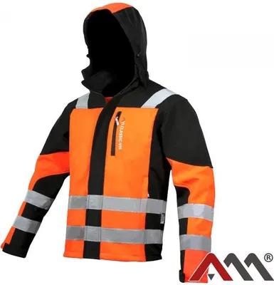 Produktbild von Classic Vis Winter Warnschutz-Softshell-Arbeitsjacke aus Elasthan 320 g/m² Orange 2XL