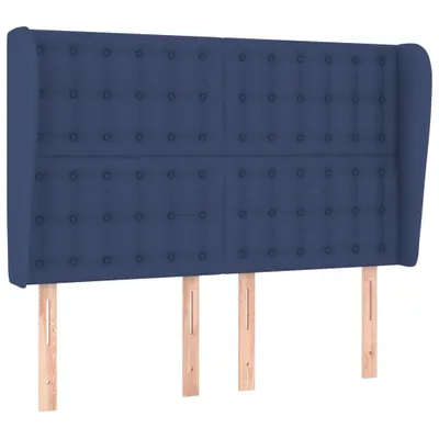 Produktbild von vidaXL Kopfteil mit Ohren Blau 147x23x118/128 cm Stoff