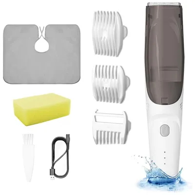 Produktbild von Babyschneider mit Staubsauger Funktion,geräuscharmer Kinder Haarschneider, wiederaufladbares Haarschneide-Set,geeignet für Säuglinge und Kleinkinder