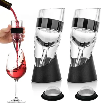 Produktbild von Weinkaraffe - Weinbelüfter - Weinkaraffe mit Ständer und Filter - Weinkaraffe Dekantierer - Rotwein Aeratorset - Weinbelüfter Karaffe - Rotwein - Liebhaber von Rotwein