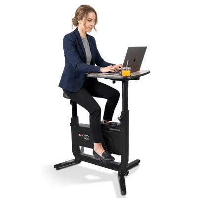 Produktbild von AsVIVA H26 Desk-Bike Ergometer mit Schreibtisch, Heimtrainer für Homeoffice & Büro, Magnetbremssystem, 8 Widerstandsstufen, LCD-Display, 360°-Sattel