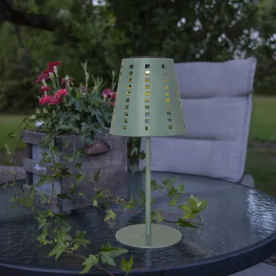 Produktbild von Star Trading 482-73 LED-Solar-Dekoration "Sola" grün, 1 ww LED, ca. 15x35 cm, Metall, 5 LM, Akku, outdoor,  Vierfarb-Karton