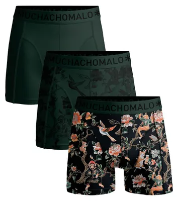 Produktbild von Muchachomalo Herren Boxershorts – 3er Pack – Baumwolle Stretch – Bequeme Unterwäsche – Größe XL - U-TREEFRIENDS1010-01