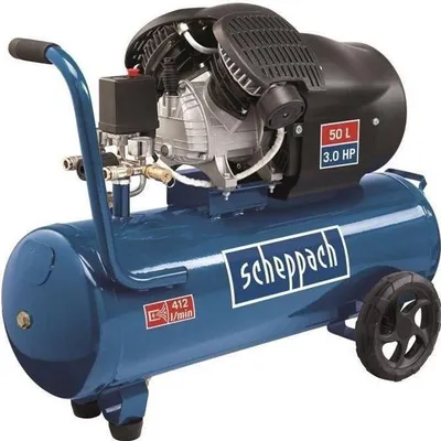 Image de Compresseur d'air horizontal Scheppach HC53DC, 50L, 2200 W, 10 bars, 3 CV, Double Cylindres