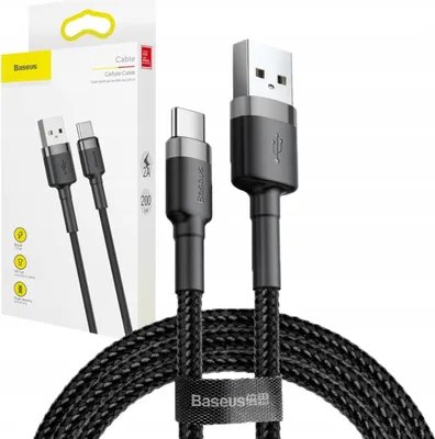 Image de Cable Usb Do Usb-C Baseus Cafule 3A 1M (Szaro-Czarny)