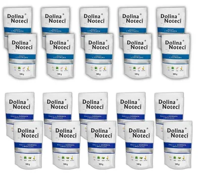 Zdjęcie produktu dla Dolina Noteci Premium Mix Pstrąg i Dorsz z Brokułami Mokra Karma Dla Psa 20x500g