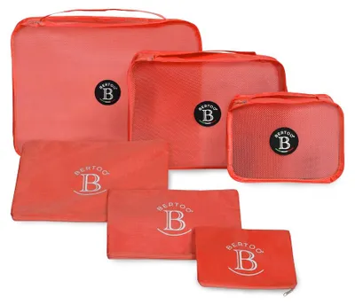 Produktbild von BERTOO Koffer-Reise-Organizer 6-teilig - rot