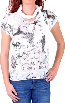 Produktbild von Madonna T-Shirt Damen JOSEPHINE Allover Flower Print Shirt MF-741543 Weiß S