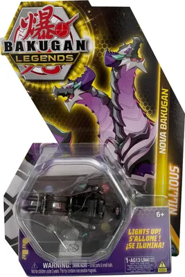 Obrázek produktu pro Bakugan Nova Nillious Purple, koule Bakugan se světelnou a figurkovou transformací, včetně obchodních karet