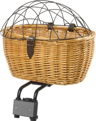 Produktbild von M-Wave BA Pet Fahrradkorb vorne oder hinten Hundekorb Fahrrad Korb für Hunde oder Katzen bis 15 kg Hundefahrradkorb Weidenkorb