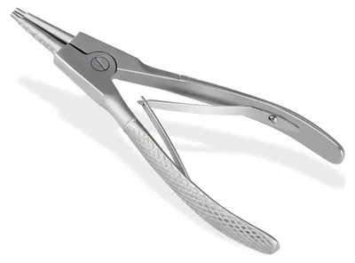 Produktbild von Ringöffnungszange für Klemmringe, Piercingzange mit 6 Kerben, Edelstahl, 16 cm