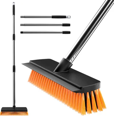 Produktbild von Gartenharke 10,2 Zoll, Bürstenkopf, Gummischaber, für Terrasse