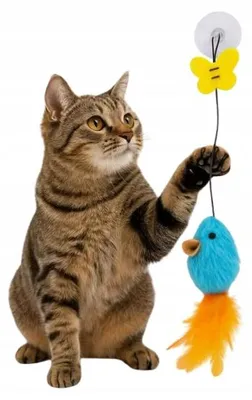 Imagen del producto de Nobleza: Juguete interactivo para gatos, ratón con cuerda, 200 cm