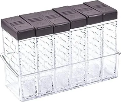 Produktbild von PIQIUQIU 6er Set Salz Pfefferstreuer Gewürzbox Kunststoff für Aufbewahrung Küche Gewürze