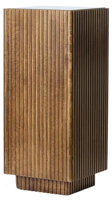 Produktbild von Light & Living Säule GATURA dunkelbraun Holz mit braunem Glas – 35x35x80 cm