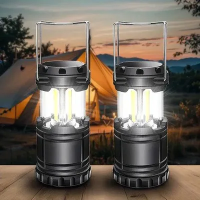 Obrázek produktu pro Přenosná venkovní lampa do stanu, multifunkční nouzová lampa, napájená bateriemi, praktická, kompaktní
