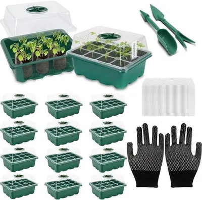 Produktbild von Famanu Mini-Gewächshaus für 12 Pflanzen - Ideal für Innenräume