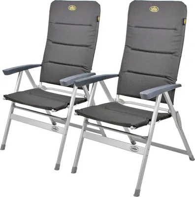 Produktbild von Camp 4 Campingsessel Grenoble Set 2 Stück Lehne verstellbar 120 Kg für Wohnwagen