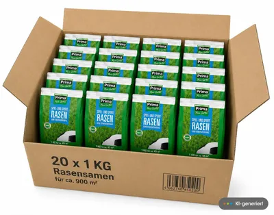 Obrázok produktu pre 20x Prima Spiel und Sportrasen 1kg für 45m² - belastbare, grüne und alltagstaugliche Rasenflächen im Garten