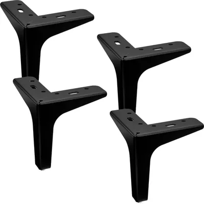 Produktbild von SOTECH Möbelfuß VICTOR 130 mm schwarz matt – Möbelbein Stahl (4 Stück)