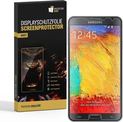 Produktbild von 2x Displayschutzfolie für Samsung Galaxy Note 3 ANTI-REFLEX Schutzfolie MATT