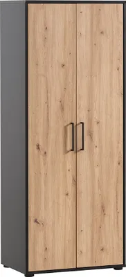 Produktbild von Büroschrank, schwarz matt mit Eiche, ALNWICK-80
