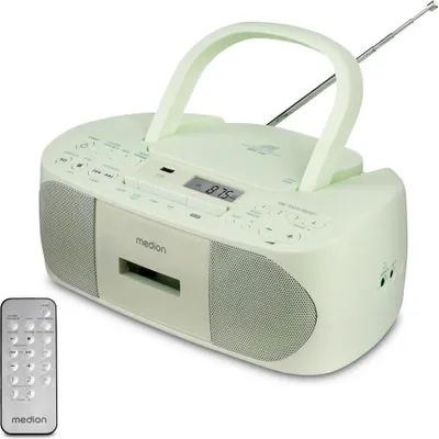 Produktbild von Medion LIFE® E65010 Boombox grün Radiorekorder mit CD-Spieler und Kassettendeck