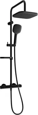 Obrázek produktu pro Mexen KX33 odkrytý sprchový set s dešťovou sprchovou hlavicí a termostatickou sprchovou baterií, Černá - 771503391-70