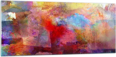 Produktbild von Bilder auf glas - Abstraktion modern - 120x50cm - Glasbilder - Wandbilder - Kunstdruck - zum Aufhängen bereit - Wanddekoration aus Glas - Glas Bilder - Wandbild auf Glas - Einteilig - GAB120x50-3574