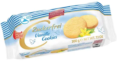 Produktbild von Coppenrath Zuckerfrei Vanille Cookies 200g