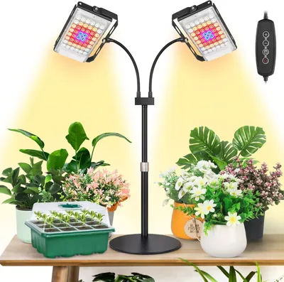 Zdjęcie produktu dla Lampa Roślinna Lampa Kwiatowa Led Full Spectrum, 2000lm Super Jasna Wewnętrzna Lampa Roślinna Lampa Roślinna Lampy Roślinne (Timer, 6xJasność