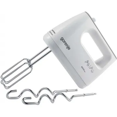 Produktbild von Gorenje Handmixer M420CW, Handmixer, Weiß, Mixen, 1,3 m, Tasten, 450 W