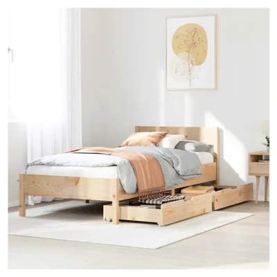 Produktbild von Bettgestell 90x200 cm aus massivem Kiefernholz