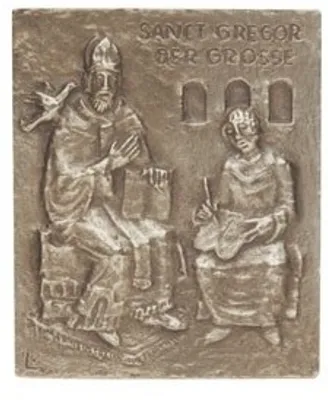 Produktbild von Gregor Namenspatron-Bronzerelief (13 cm)