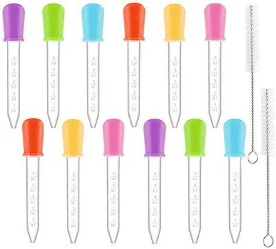 Produktbild von Silikonische Druppelpipetten Set 12-teilig, 5 ml