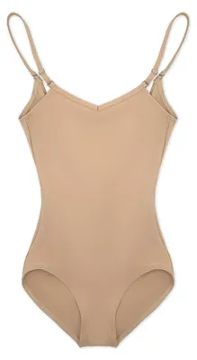 Obrázok produktu pre Dámska gymnastická kombinéza Capezio s nastaviteľnými ramienkami, tričko, farba: nude, veľkosť: XL