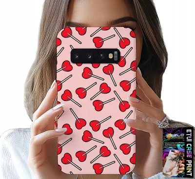 Zdjęcie produktu dla Etui Do Samsung Galaxy S10 - Kobiece, Modne Wzory Lizaki W Serca Case