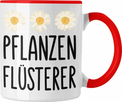 Produktbild von Trendation - Pflanzenflüsterer Gärtner Tasse mit Spruch Garten Hobbygärtner Geschenk Lustig Gärtnerin Geschenkidee (Rot)