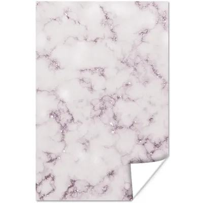 Produktbild von MuchoWow® Poster Marmor - Glitzer - Rosa 120x180 cm - Kunstposter