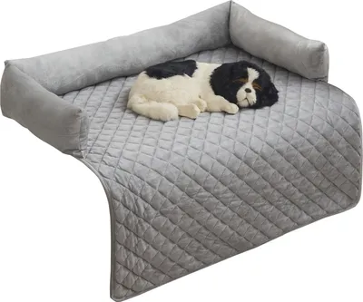 Image de Couverture de lit pour chien, couverture pour chien faite à la main, tapis pour chien, tapis pour animal de compagnie, protection de canapé antidérapante pour chiens et chats (gris clair,75x75 cm)