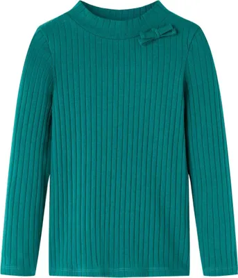Produktbild von Möbel Kinder-Langarmshirt Rippstrick Dunkelgrün 116 - Langarmshirts &20196