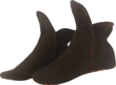 Produktbild von Raikou Hausschuhe für Damen, Herren aus Micro Fleece mit ABS und Rutschfester Sohle, Super Flauschige Hüttenschuche 43/46 Coffee