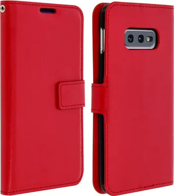 Zdjęcie produktu dla Etui z klapką i funkcją podstawki dla Samsung Galaxy S10e - czerwony