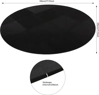 Obrázek produktu pro Velká podložka do vířivky – EVA, ochrana proti poškození, 196 cm – tloušťka 6 mm – vodotěsná, protiskluzová, izolační – podložka s možností spojování, vhodná pro vnitřní i venkovní použití ve vířivkách