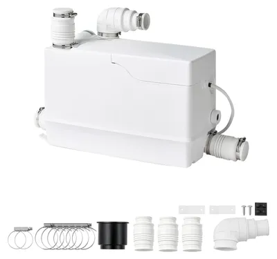 Produktbild von SucceBuy Hebeanlage 800 W 12000 L/h Abwasserpumpe mit 10 m Förderhöhe, Pumpe mit 3 Anschlüssen für Abwasserentsorgung in Keller, Küche, Spüle, Dusche, Badewanne und Waschküche