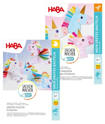 Produktbild von HABA Bastelset Sachenmacher - Einhorn & Fantasie ab 3 2-Pack